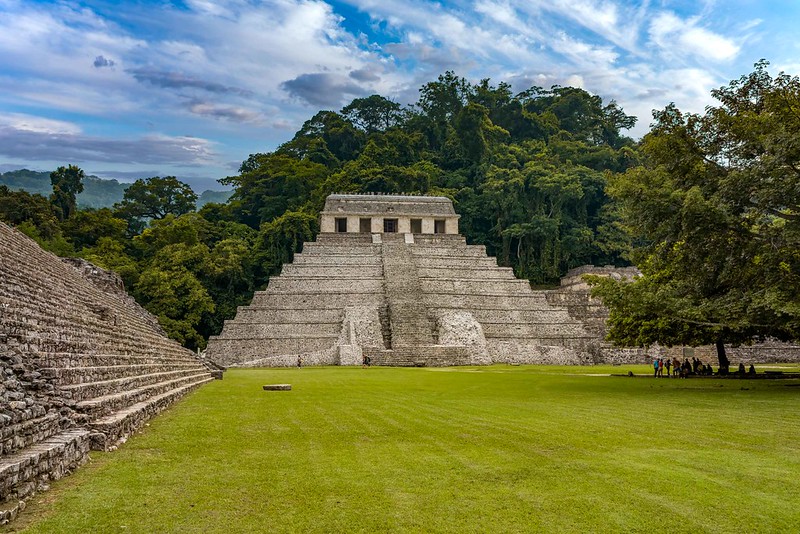 Palenque ruins in the Chiapas jungle — 198 km from San Cristóbal de las Casas on Highway 199