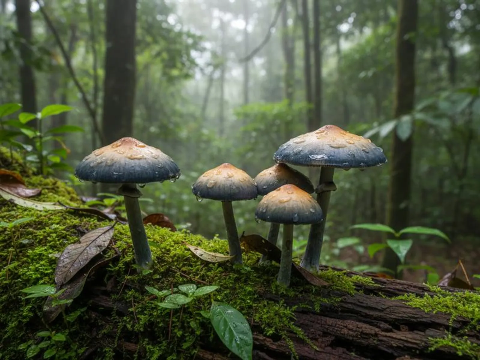 Wild mushrooms in the Pueblos Mancomunados during summer
