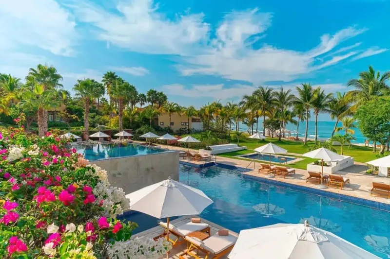 Aerial view of Punta Mita and the Riviera Nayarit coastline