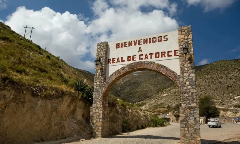 Weathered stone buildings and narrow lanes in Real de Catorce's old mining center
