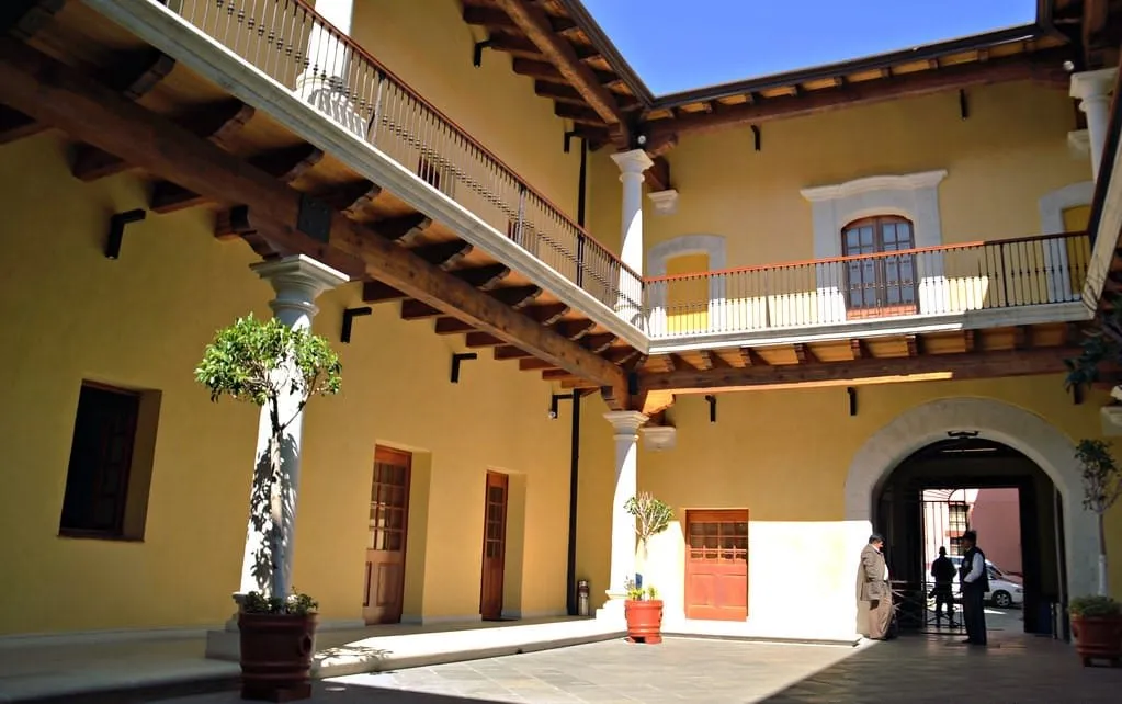 Restored Casa Grande courtyard from the mining boom era