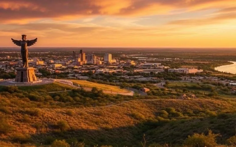 Reynosa border roads and city skyline during January travel season in Tamaulipas