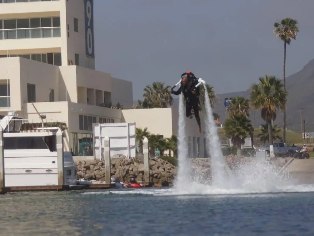Jet skis and beach activity vendors on Rosarito Beach
