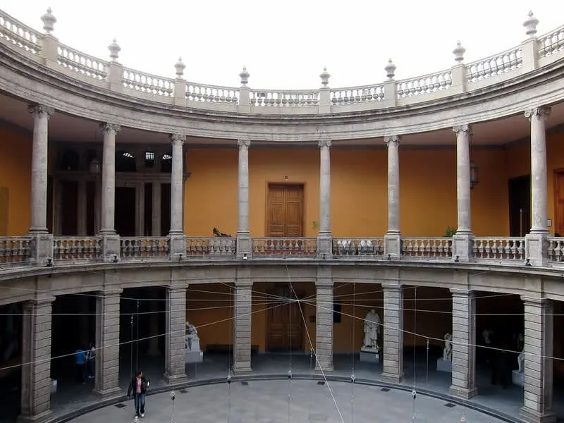 San Carlos National Museum facade with classical columns and stone details