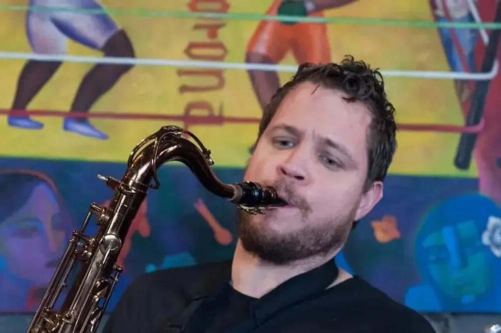 International Jazz and Blues Festival outdoor concert stage in San Miguel de Allende Guanajuato Mexico