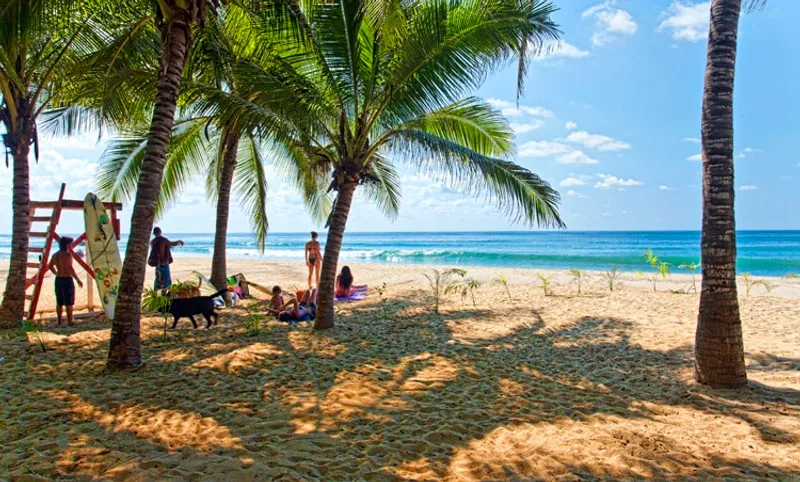 San Pancho beach-town path near the Pacific coast during a January Riviera Nayarit trip