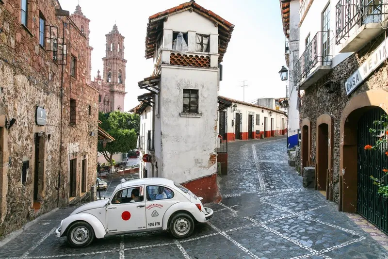 Taxco hillside views during a clear November city break