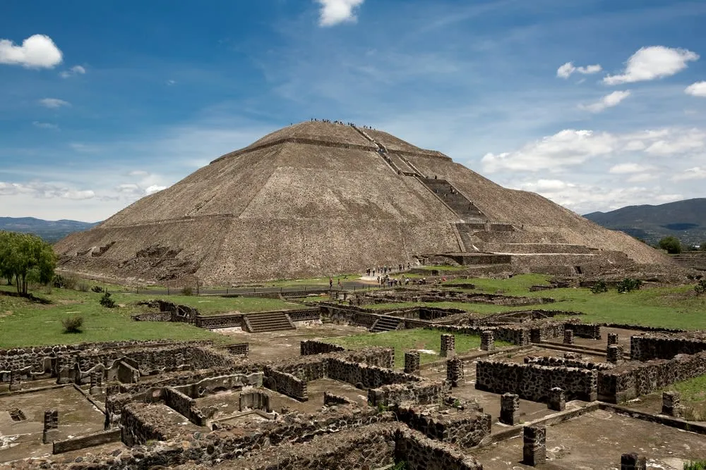 Pyramid of the Sun at Teotihuacan Mexico — third largest pyramid on Earth at 65 meters tall