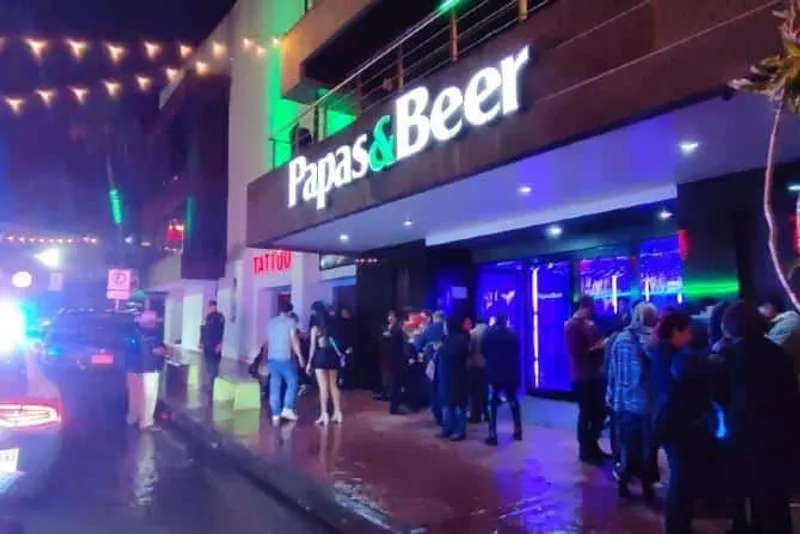 Tijuana craft beer bars and late-night food scene in Zona Norte, showing the city's vibrant culinary culture