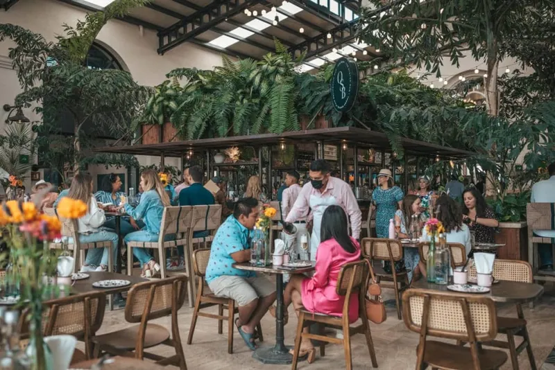 Todos Santos restaurant table during a warm November Baja trip