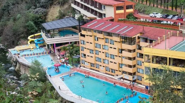 Chignahuapan Puebla hot springs thermal spa facilities — natural mineral water pools in the Sierra Norte