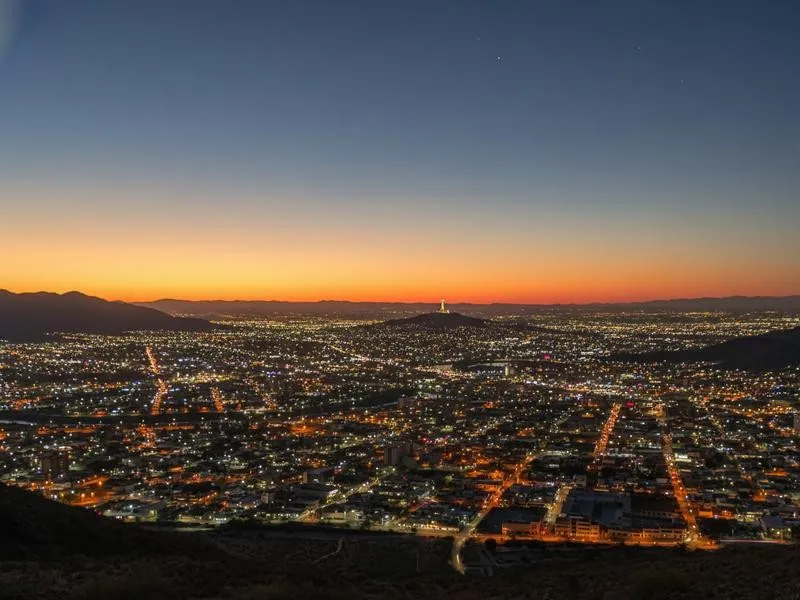 Torreon desert city scene with Cristo de las Noas route context and northern food stops