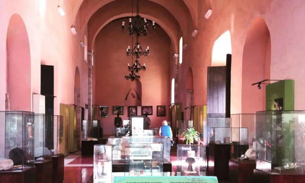 Exhibits inside San Roque Museum in Valladolid, Yucatán