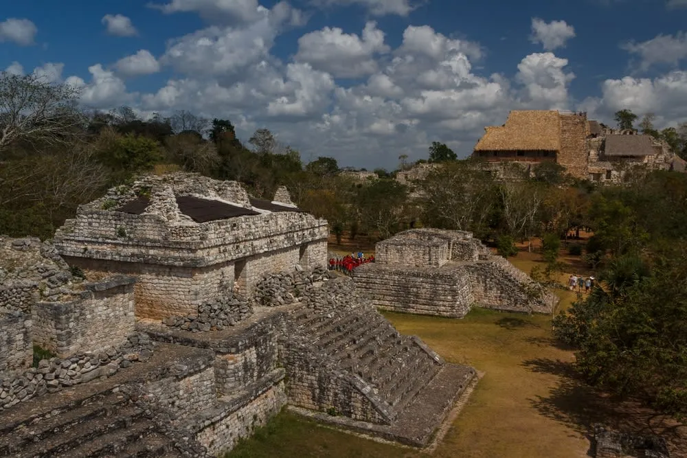 Ek Balam Acropolis ruins surrounded by Yucatán jungle
