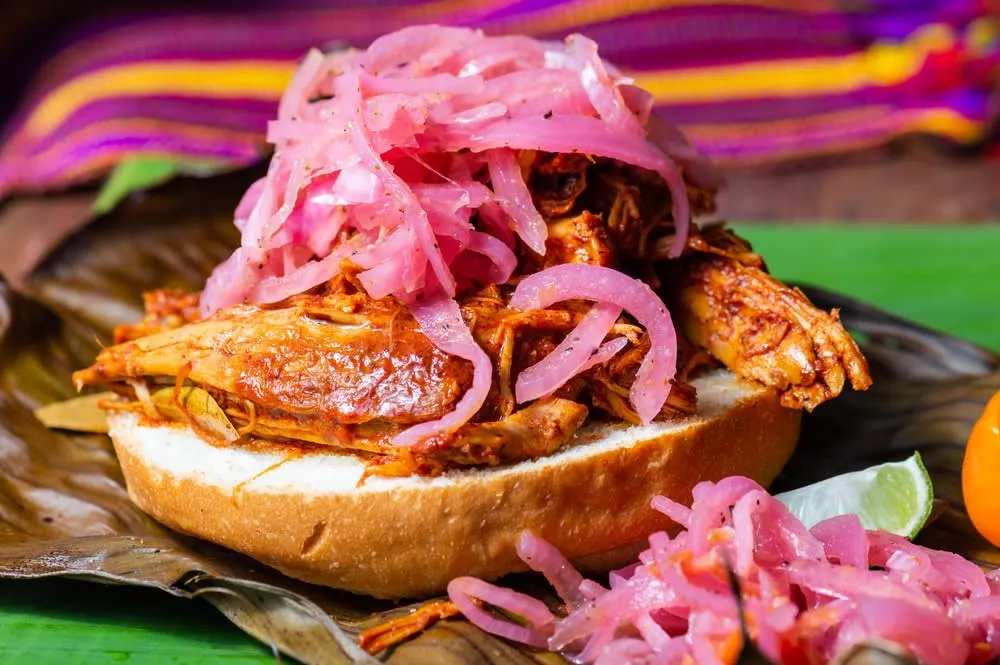 Traditional Yucatecan dishes served at a Valladolid restaurant