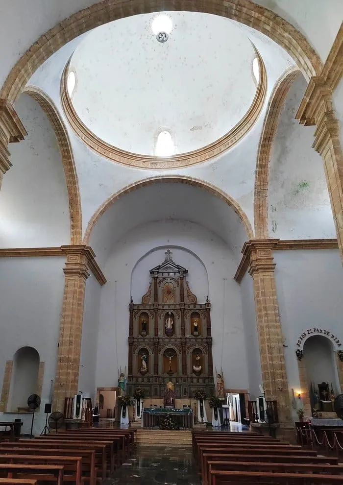 Twin towers of San Servacio church in Valladolid, Yucatán