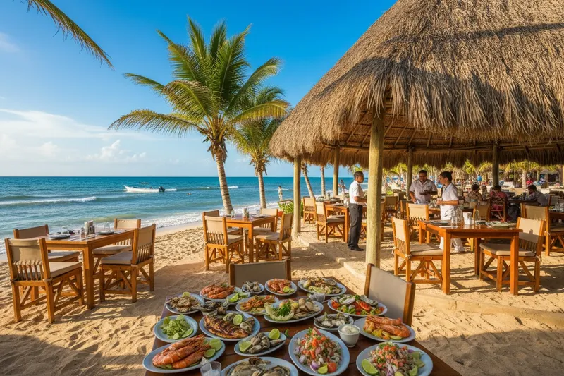 Boca del Río beach with sand, palms, and Gulf Coast water near Veracruz