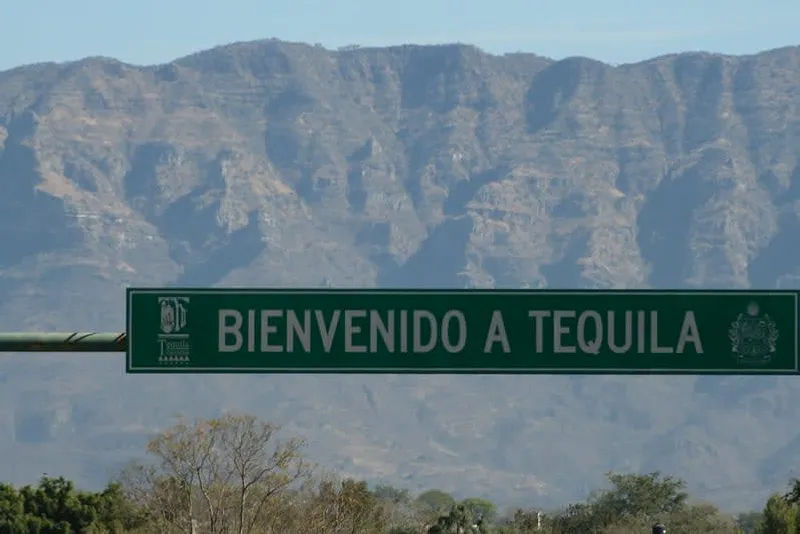 Welcome sign in Tequila Jalisco during a November day trip