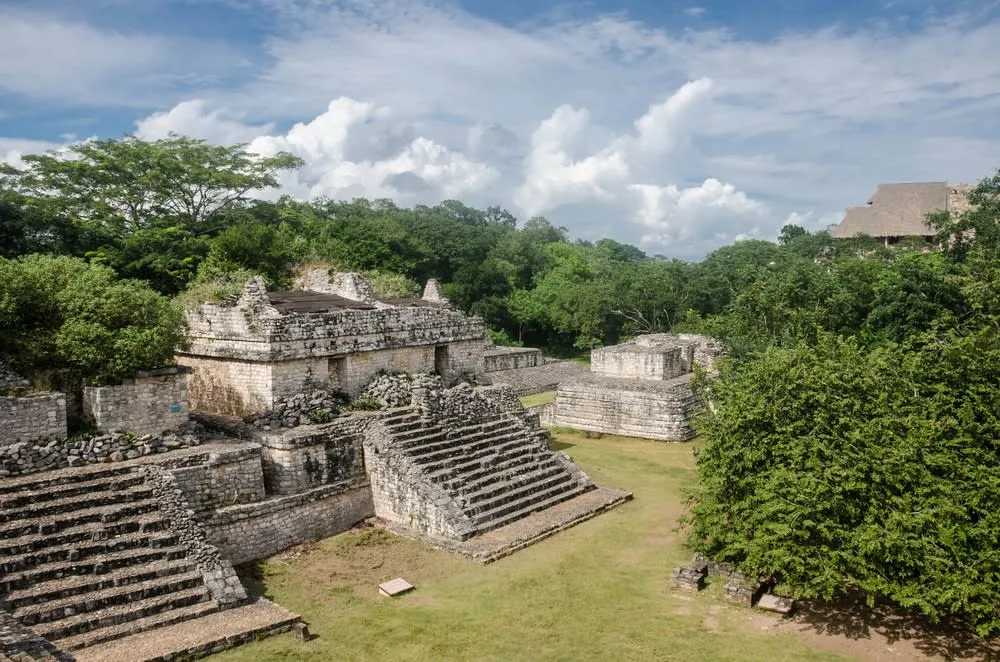 Ek Balam Acropolis ruins rising above the jungle