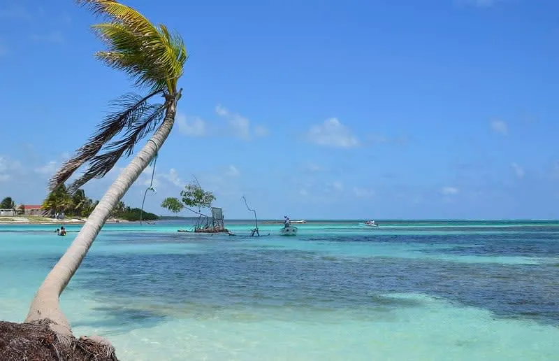 Remote Xcalak beach and reef water near the southern Quintana Roo coast