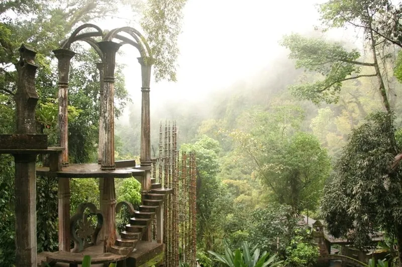 Green Sierra Gorda slopes surrounding Xilitla at the start of rainy season
