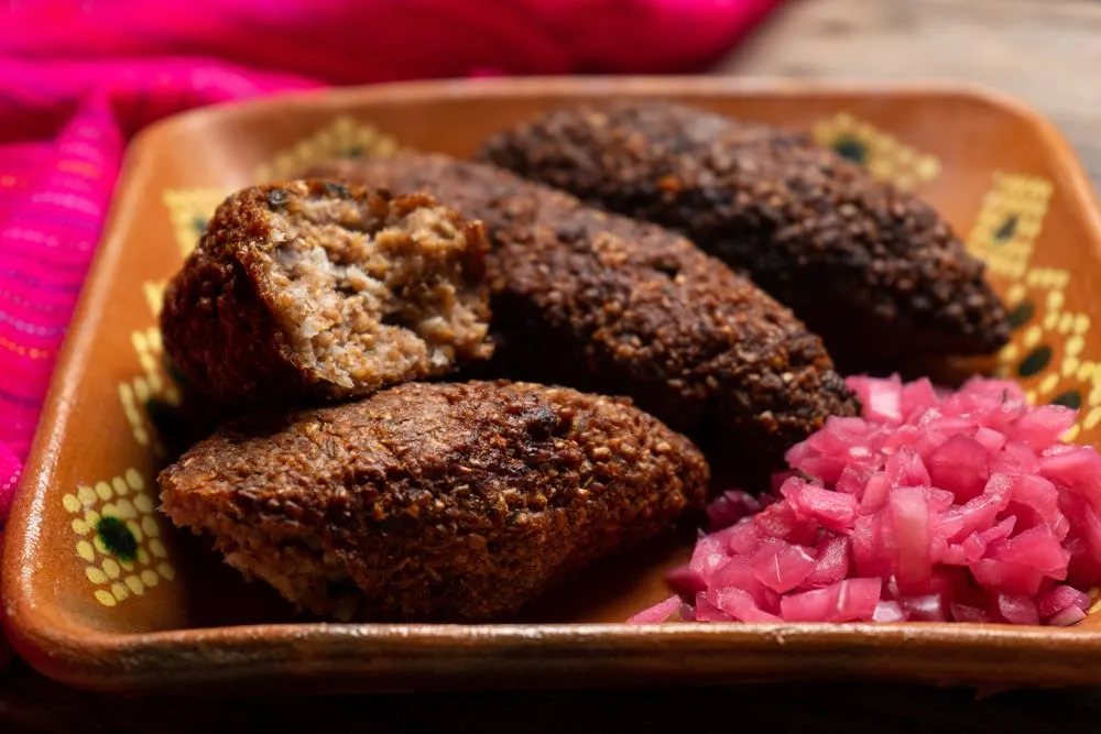 Kibis — Yucatan version of Lebanese kibbeh, deep fried bulgur wheat and spiced meat pastry sold at markets in Merida