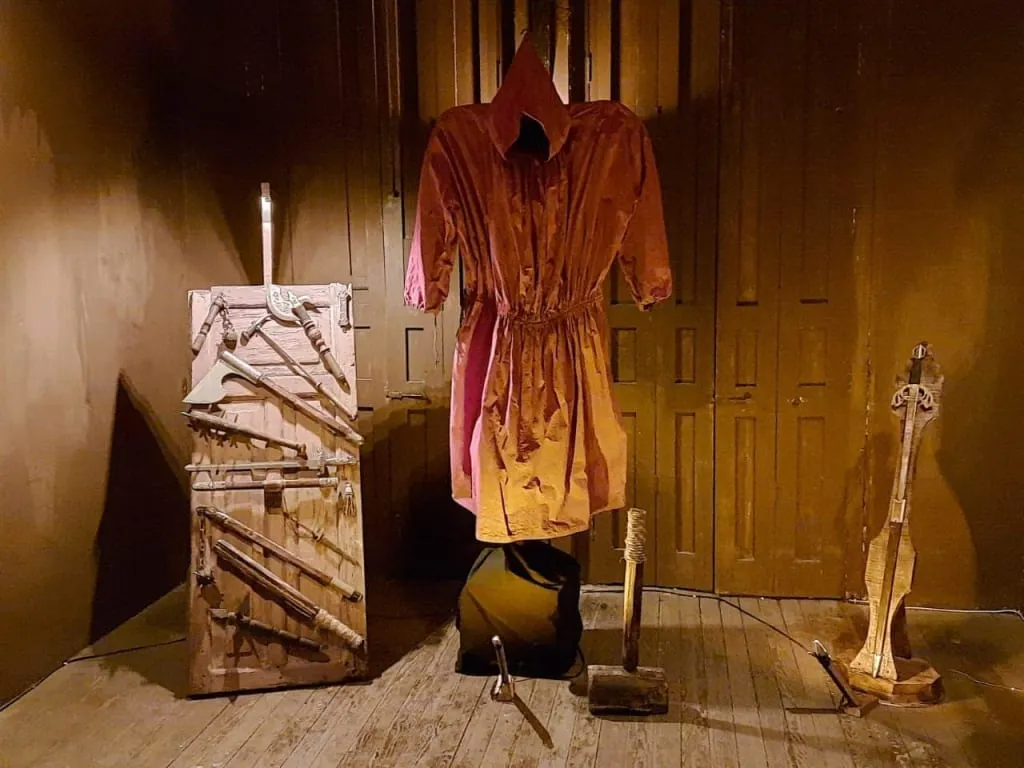 Torture museum room inside the House of the Inquisitor