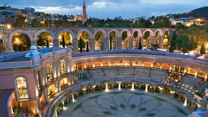Zacatecas aqueduct and colonial streets in November compared with other central Mexico cities