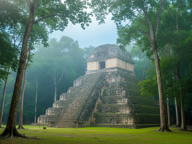 Charming colonial courtyard of a boutique hotel in San Cristobal with flowering plants and traditional architecture