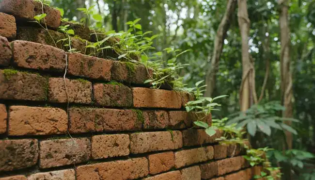 Red brick architecture contrast