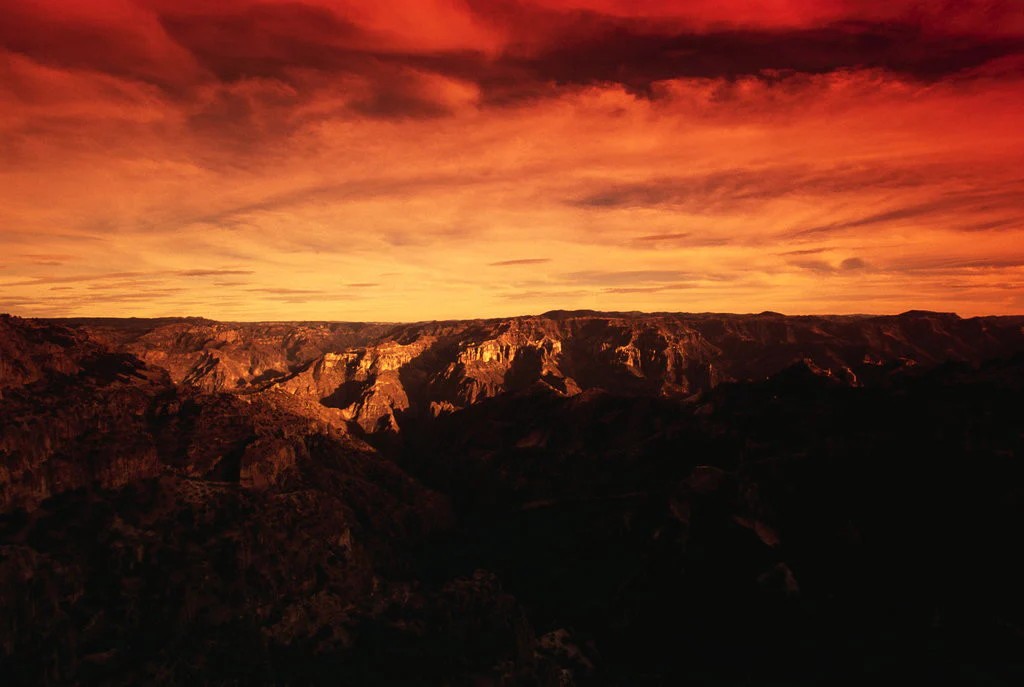 copper canyon sunset peaceful mexico travel destination
