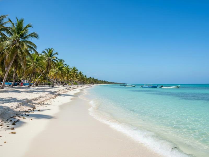 Cozumel west coast in September with sargassum-aware beach clubs and protected reef access