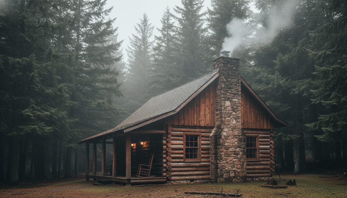 Exterior view of a rustic wooden cabin in Cuajimoloyas