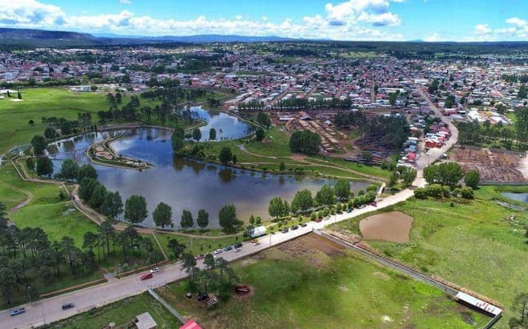 Rarámuri dancers at Norogachi in traditional costumes during Holy Week celebrations in the Sierra Tarahumara