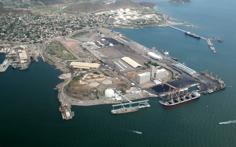 Guaymas harbor and dry Sonoran hills during a hot August Sea of Cortez trip