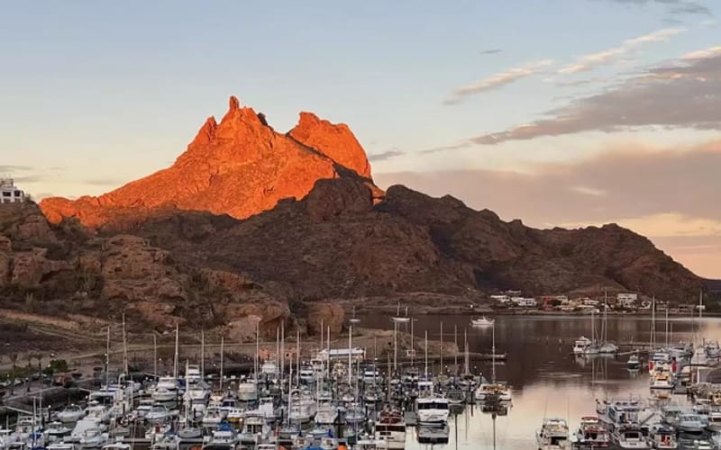 San Carlos coastline near Guaymas during a mild December Sea of Cortez trip