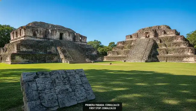 comalcalco brick ruins sunlight