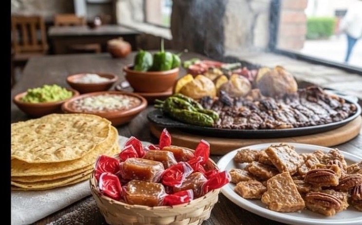 Regional sweets and northern food served during a February stop in Linares Nuevo Leon
