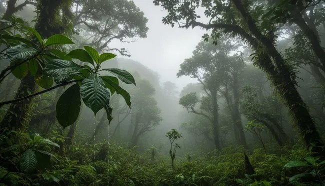 Misty rainforest climate in the Sierra de los Tuxtlas mountains