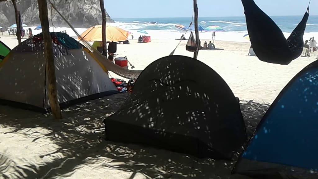 camping in maruata — Maruata Beach Michoacan