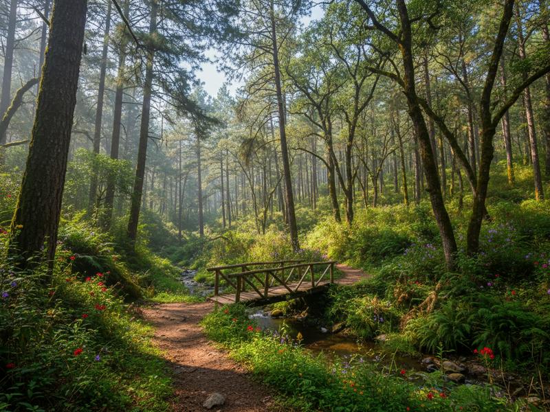 Mazamitla forest and cool summer climate in the Sierra del Tigre
