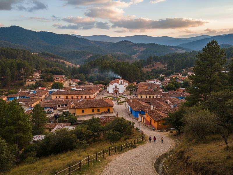 Mazamitla town center as a base for summer cabin trips