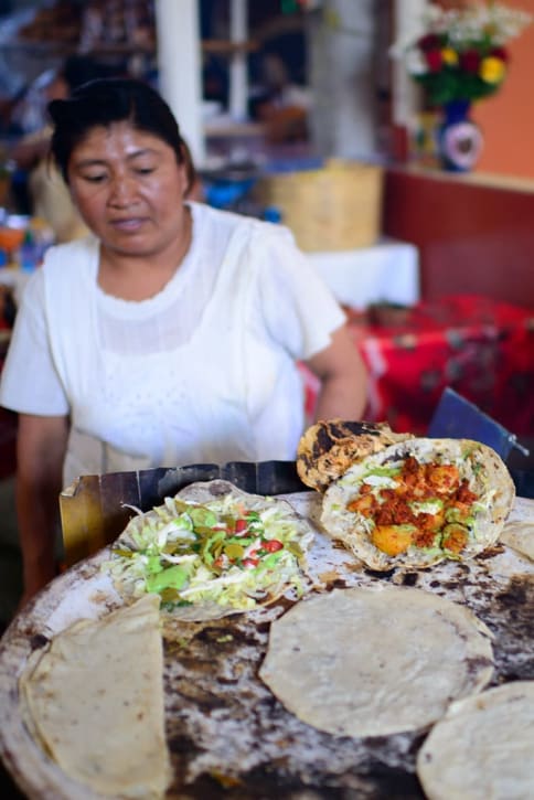 mexican huaraches food