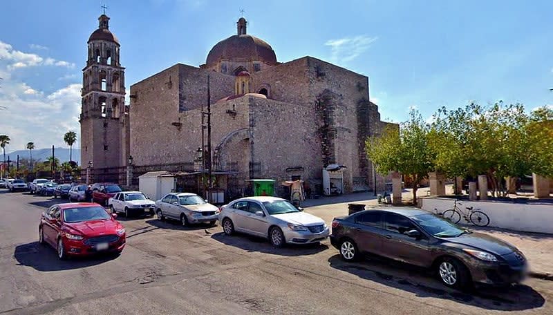 Santiago Apostle Parish Monclova — 17th century colonial church with neoclassical and baroque façade in downtown Coahuila