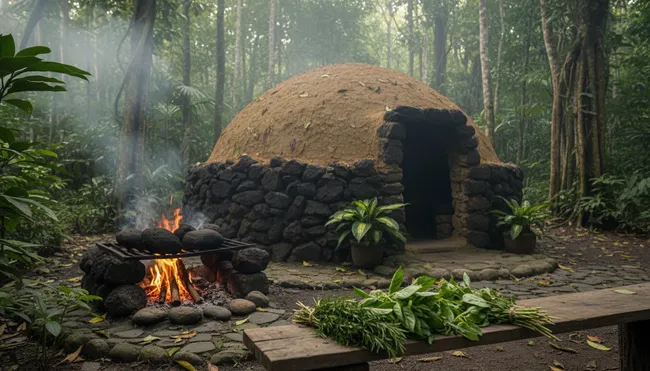 Catemaco Temazcal ceremony structure
