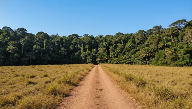 Nanciyaga entrance wall of green vegetation