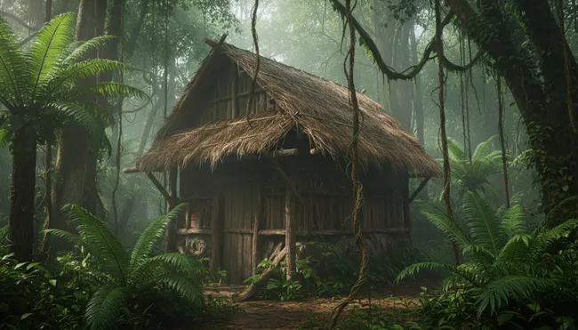 Nanciyaga history Shamans Hut in the rainforest