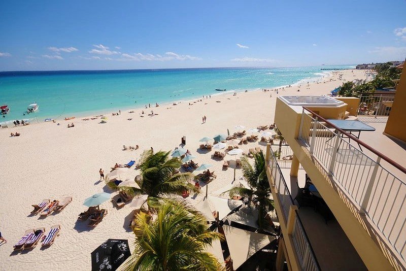 Playa del Carmen beach in September