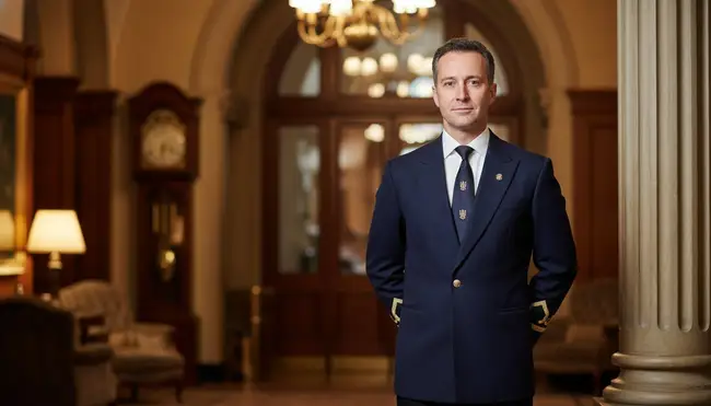 Concierge desk service detail at the hotel