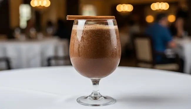 Traditional Pozol con Cacao drink served in a glass